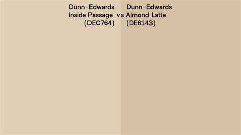 Dunn Edwards Inside Passage Vs Almond Latte Side By Side Comparison