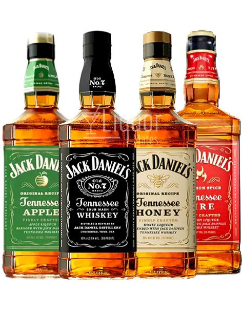 Jack Daniels Whiskey Bundle 4 Pack Liquor Mates