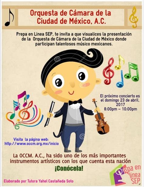 Invitación Al Concierto De La Orquesta De Cámara De La Ciudad De Méxi