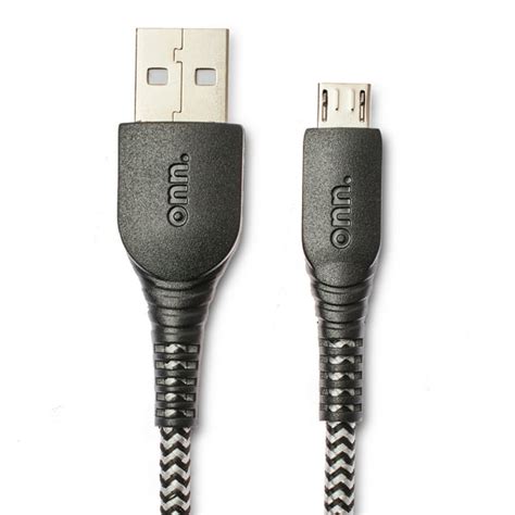 onn. 6' Braided Micro-USB to USB Cables, 2 Pack - Black - Walmart.com ...