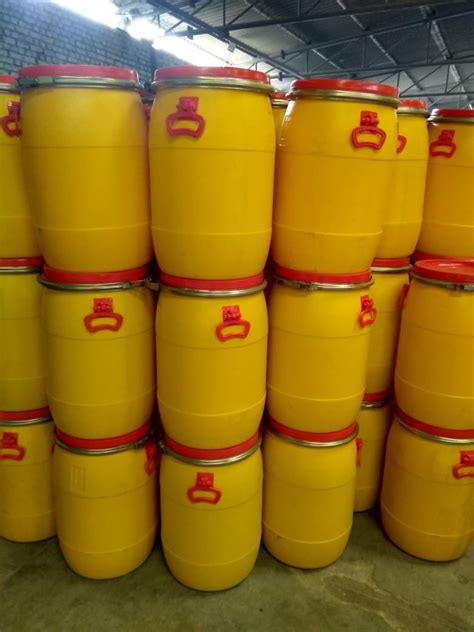 Yellow Red HDPE Plastic Storage Drums Capacity 50 Liter Rs 284 Drum