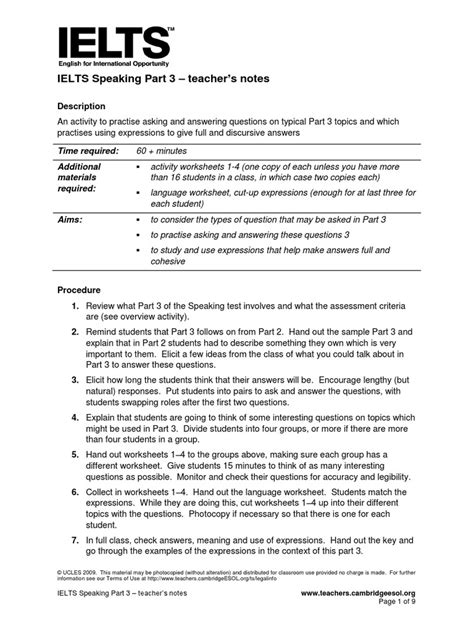 Ielts Speaking Part 3 Pdf