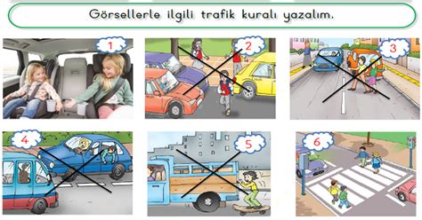 1 Sınıf Hayat Bilgisi Trafik Kuralları Etkinliği Meb Ders