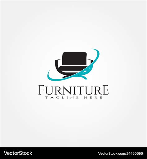 Furniture Logo Template Seat Icon Design Element Vector Image