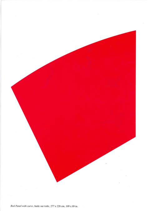 Gallery Ellsworth Kelly Red Panel With Curve Card Daniel