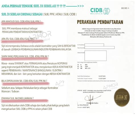 Mohon Lesen Kontraktor Cidb Apa Itu Lesen Cidb Ppk