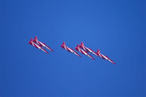 Surya Kiran Flying In Formation Stock Photo - Download Image Now ...