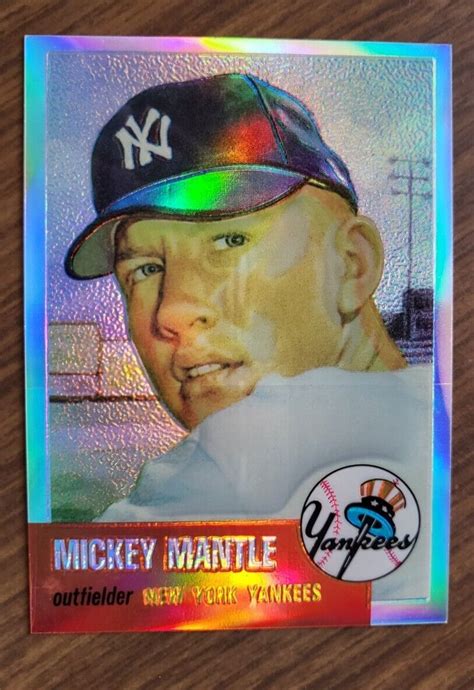 1996 Topps 3 Mickey Mantle SP Commemorative Finest Refractor 1953