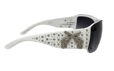 Montana West Crossed Pistol Rhinestone Sunglasses — Aj Tack