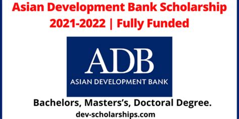 Asian Development Bank Scholarship Fully Funded Opportunity