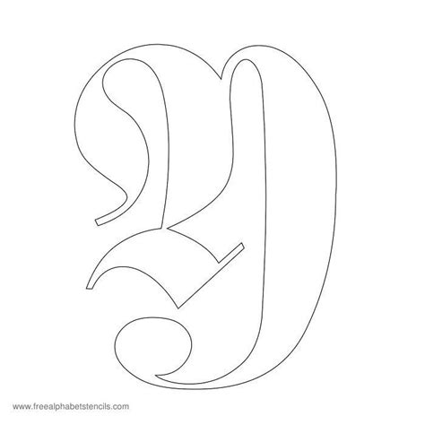 Old English Blackletter Alphabet Stencils | Alphabet stencils, Old ...