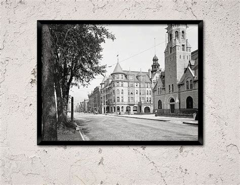 Main Street Racine Wisconsin 1900historical Wisconsin Art Print