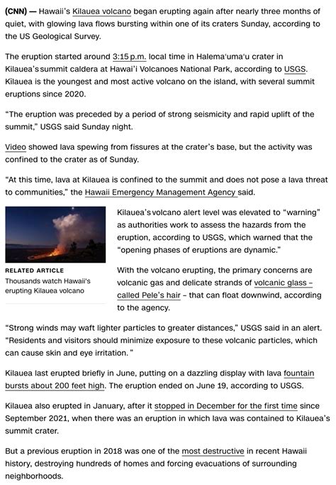 Hawaii's Kilauea volcano erupts September 10, 2023 - Gematria Effect News