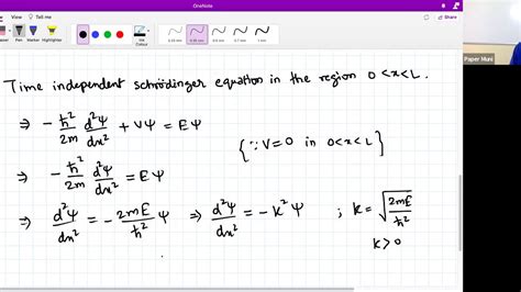 Quantum Mechanics Lec Particle In A Box Potential In D Solved