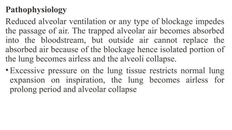 Atelectasis In Surgical Nursing Slide Pptx