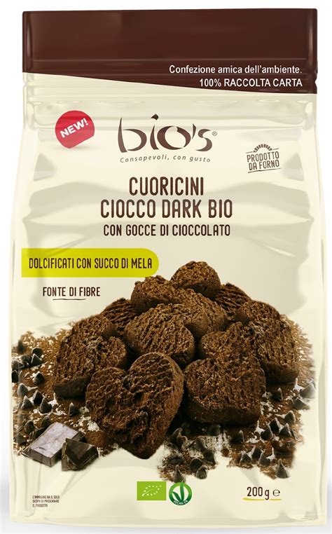 Bio S ECO Biscuiti Inimioare Fara Zahar Cu Ciocolata Neagra