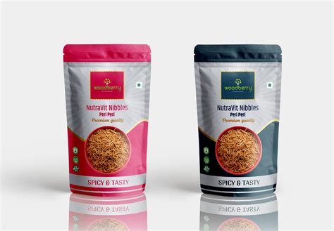 mushroom namkeen packaging  behance