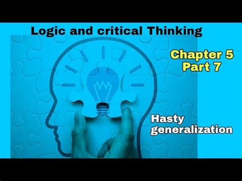 Logic Chapter P Hasty Generalization Freshman Youtube