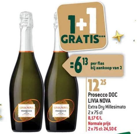 Prosecco DOC LIVIA NOVA Extra Dry Millesimato 2 X 75 Cl 1 1 GRATIS