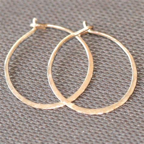 Small Solid 14k Gold Hoops Earrings Handmade By Maggie Mcmane Etsy