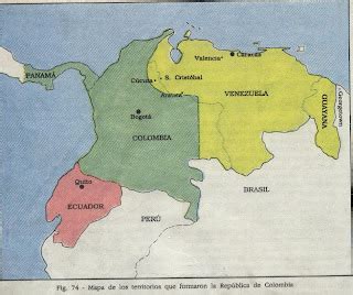 Mapa De La Gran Colombia Sue O De Bolivar Destino Per