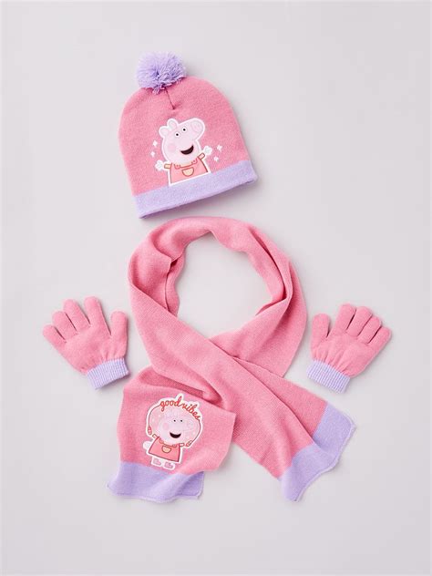 Ensemble bonnet écharpe gants Peppa Pig rose Kiabi 12 00