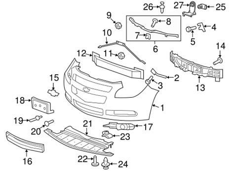 BUMPER & COMPONENTS - FRONT for 2008 Chevrolet Malibu