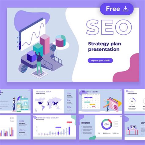 Pointer Seo Strategy Plan Free Presentation Template • Slidecore