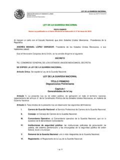 Ley De La Guardia Nacional Diputados Gob Mx Ley De La Guardia