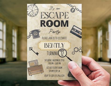 Escape Room Invitations Escape Room Party Escape Room - Etsy Canada