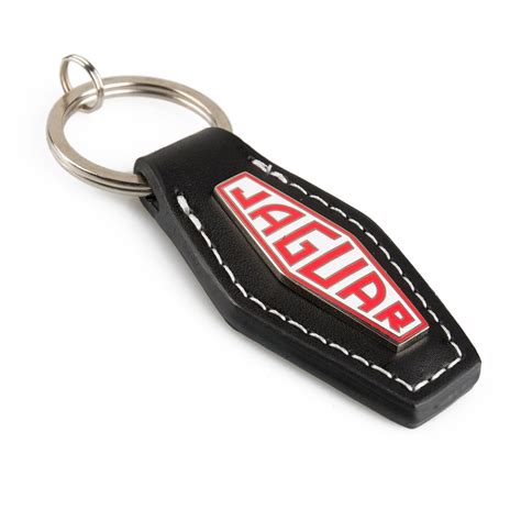 Jaguar Heritage Leather Lozenge Keyring Black Ts From Le Mans 88 Uk