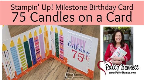 Make A Milestone Birthday Card With 75 Candles And Stampin UP DSP