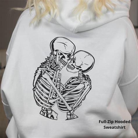 Couple Skeletons Zip Hooded Halloween Happy Skeletons Cute Skeletons