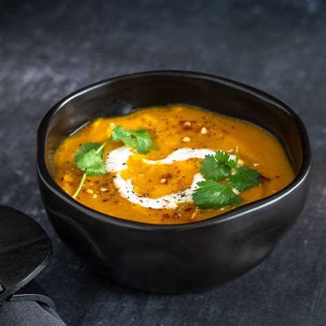 Pumpkin Lentil Soup With Cumin Delizzious Food Photography