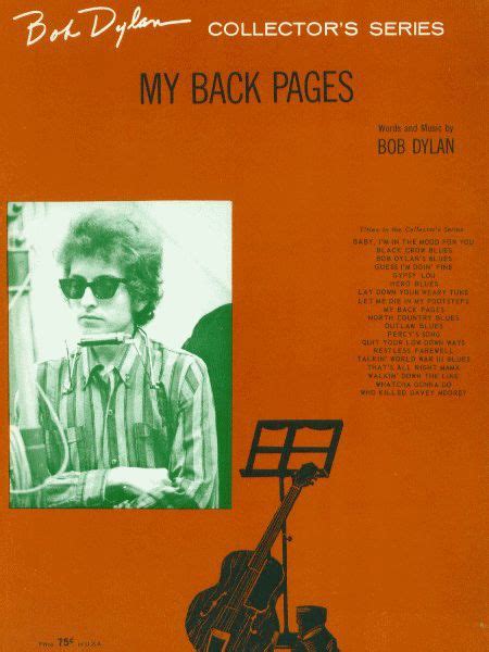 Bob Dylan Sheet Music My Back Pages