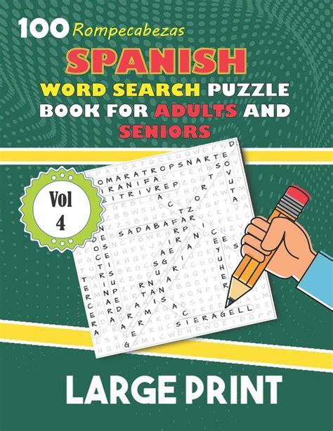 Buy Large Print Spanish Word Search Puzzle Book For Adults And Seniors Vol 4 Sopa De Letras En