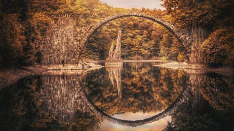 Wallpaper : trees, landscape, forest, fall, nature, reflection, sky, symmetry, calm, evening ...