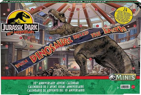 Jurassic Park Minis 30th Anniversary Exclusive Advent Calendar 19 Mini Dinos Mattel Toywiz