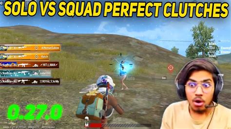 Solo Vs Squad Perfect Clutches In Pubg Mobile Lite Pubg Mobile Lite