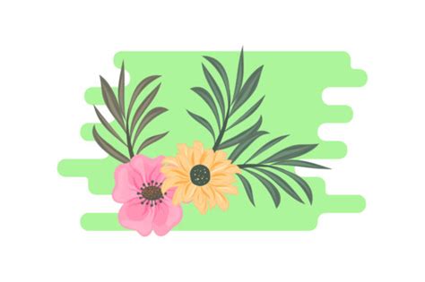 Two Flowers Vector Icon Graphic By Samagata Creative Fabrica