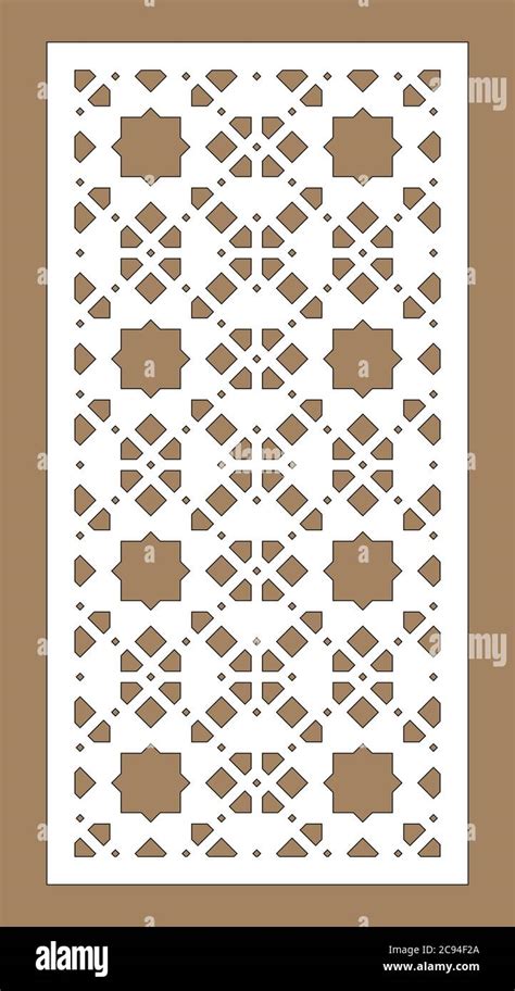 Panel Vectorial Arabesque Corte L Ser Plantilla Para Partici N