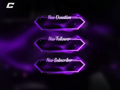 Purple Dark Neon Animated Twitch Overlay Complete Stream Etsy