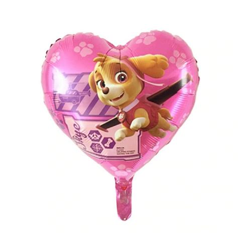 Paw Patrol Skye Balloons Birthday Party 7 Piece Set Pink Foil Etsy