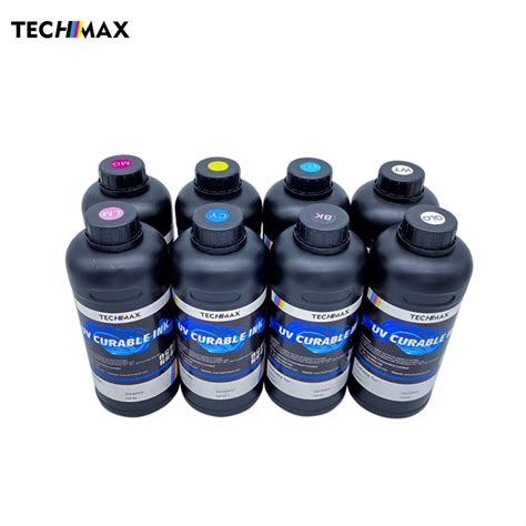 Techmax Ricoh Gen5 Gen4 UV Flatbed Inkjet Printer Ink For Industrial