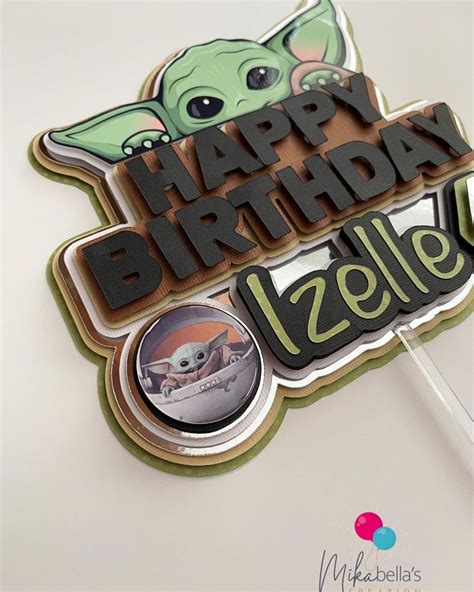 Adorable Baby Yoda Cake Topper