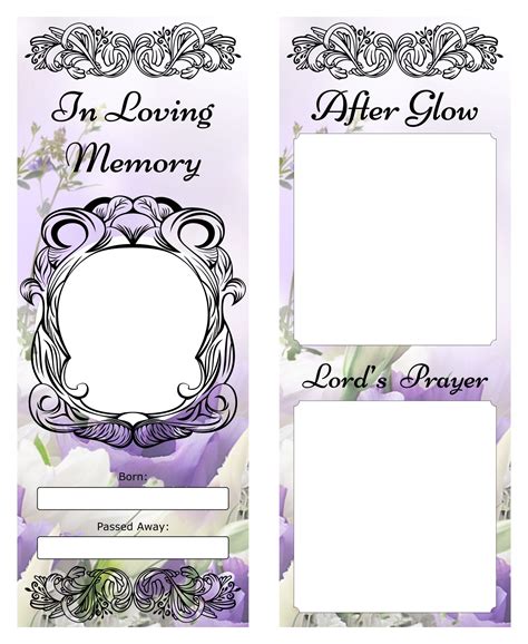 Obituary Bookmarks Free 10 Free Pdf Printables Printablee