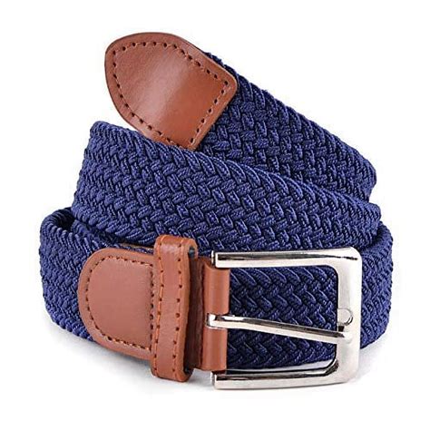 Stretch Braided Woven Belts Without Holes Elastic Casual Belts For Men