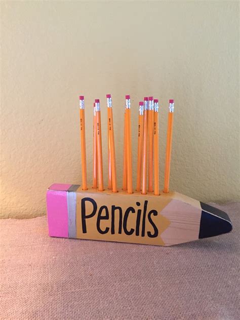 Personalized Teacher T Wooden Pencil Holder Etsy