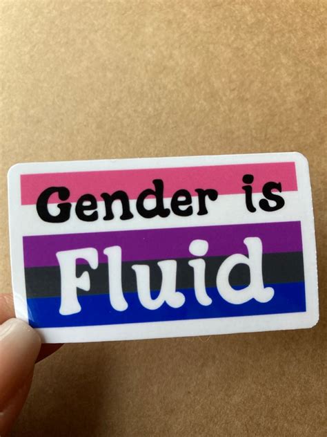 Gender Fluid Gender Fluid Pride Sticker Set Lgbtq Stickers Etsy