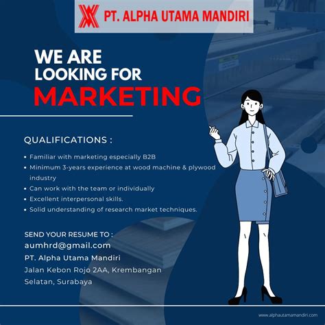 Lowongan Kerja Marketing PT Alpha Utama Mandiri